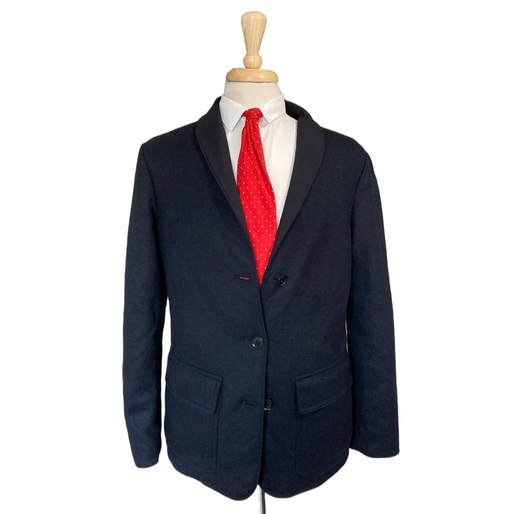 $4465 Loro Piana Cashmere Reversible Jacket Sweater Small Navy Blue Windbreaker